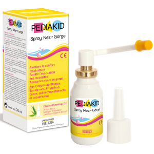 Spray Nez-Gorge Pediakid - Dégage le nez et apaise la gorge - 20 ml Spray Nez-Gorge Pediakid - Dégage le nez et apaise la gorge - 20 ml