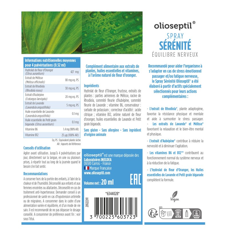 ROUTINE SÉRÉNITÉ - OLIOSEPTIL ROUTINE SÉRÉNITÉ - OLIOSEPTIL