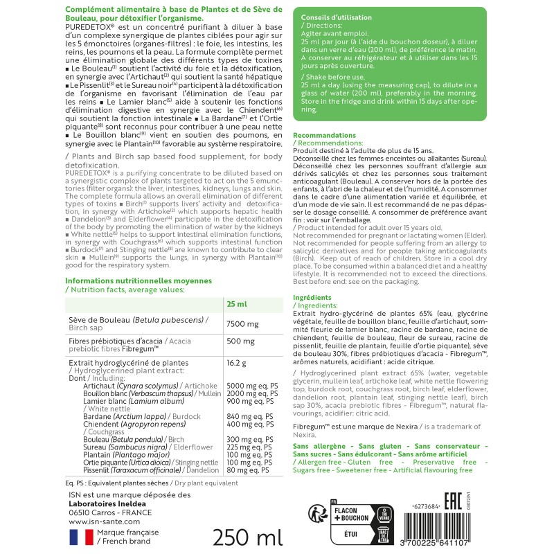 PUREDETOX - Détoxification de l'organisme - ISN