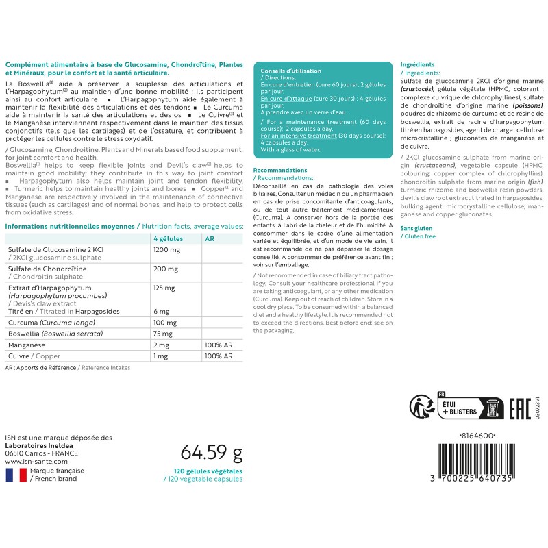 Artrobiol Plus Ineldea Santé Naturelle - Confort Articulaire - Ostéol Artrobiol Plus Ineldea Santé Naturelle - Confort Articulaire - Ostéol