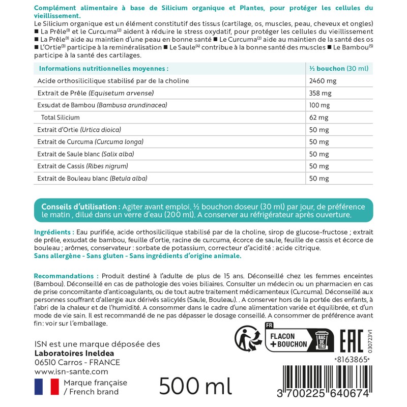 Silibiol Buvable Ineldea Santé Naturelle - Protection anti-âge - 500ml Silibiol Buvable Ineldea Santé Naturelle - Protection anti-âge - 500ml