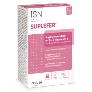 Suplefer Ineldea Santé Naturelle - Réduit la fatigue - 90 gélules Suplefer Ineldea Santé Naturelle - Réduit la fatigue - 90 gélules