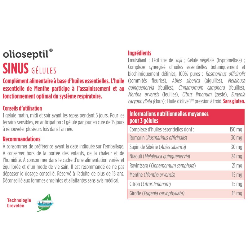 OLIOSEPTIL® GELULES SINUS OLIOSEPTIL® GELULES SINUS