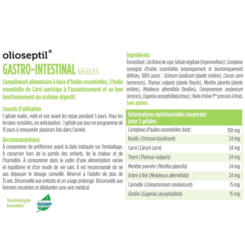 OLIOSEPTIL® GELULES GASTRO-INTESTINAL OLIOSEPTIL® GELULES GASTRO-INTESTINAL