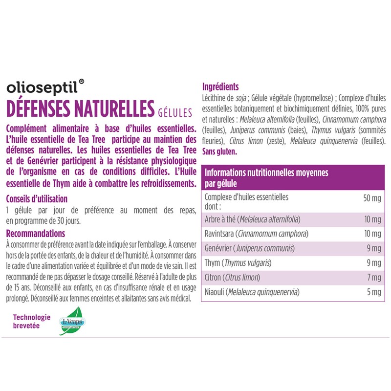 OLIOSEPTIL® Gélules Défenses naturelles OLIOSEPTIL® Gélules Défenses naturelles