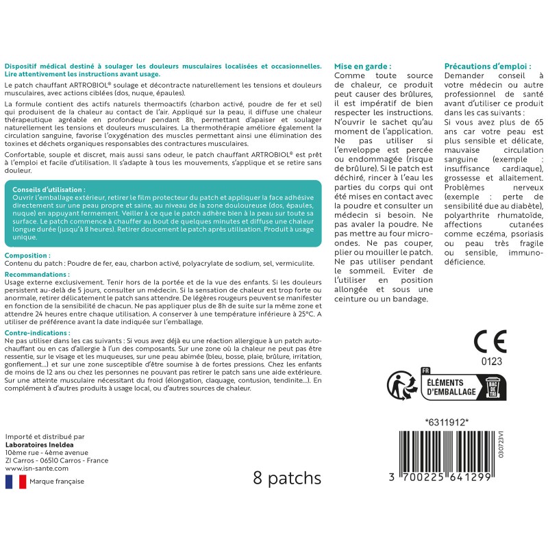 ATROBIOL Patchs Chauffants - Douleurs & Tensions Musculaires ATROBIOL Patchs Chauffants - Douleurs & Tensions Musculaires