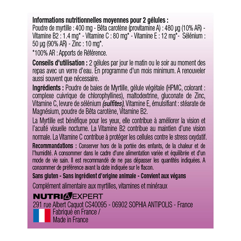 Vision Plus - Améliore la vision et l’acuité visuelle - 60 gélules Vision Plus - Améliore la vision et l’acuité visuelle - 60 gélules
