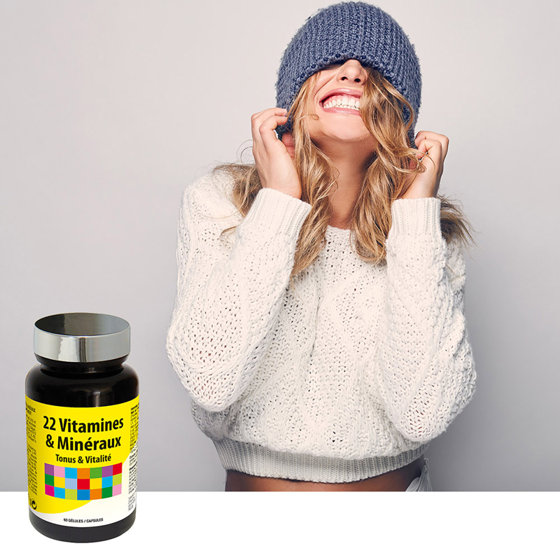 22 Vitamines & Minéraux - Aide à réduire la fatigue - 60 gélules 22 Vitamines & Minéraux - Aide à réduire la fatigue - 60 gélules