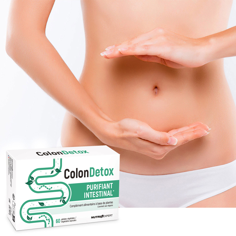 Colon Detox - Purifie et détoxifie le côlon - 60 gélules végétales Colon Detox - Purifie et détoxifie le côlon - 60 gélules végétales