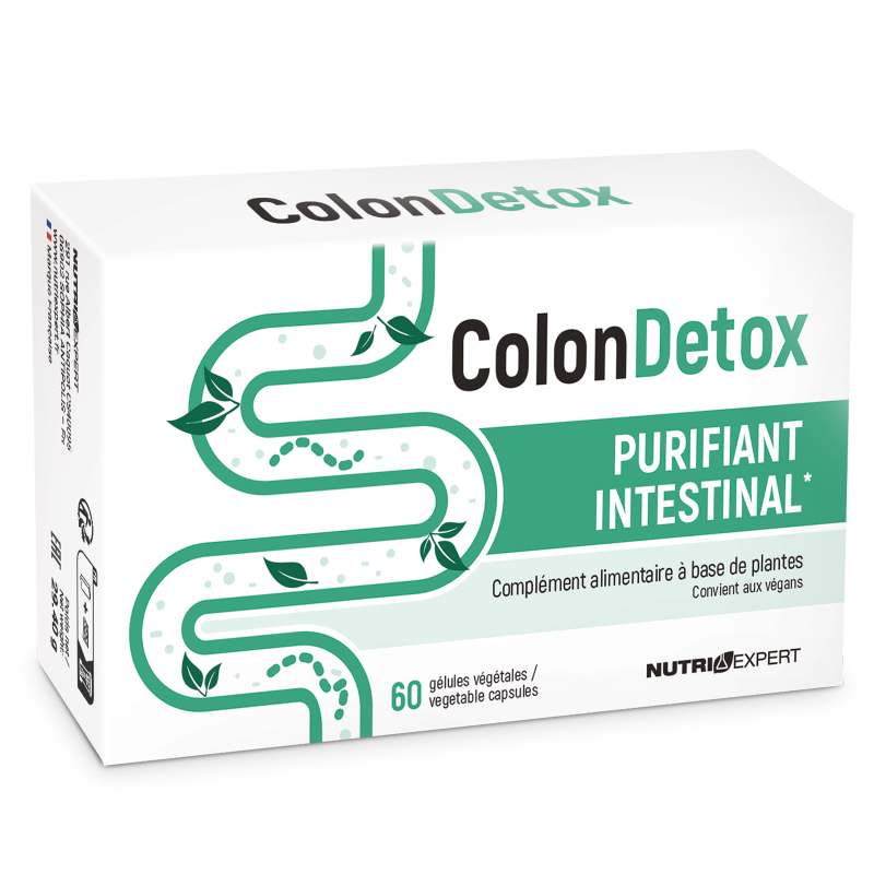 Colon Detox - Purifie et détoxifie le côlon - 60 gélules végétales Colon Detox - Purifie et détoxifie le côlon - 60 gélules végétales