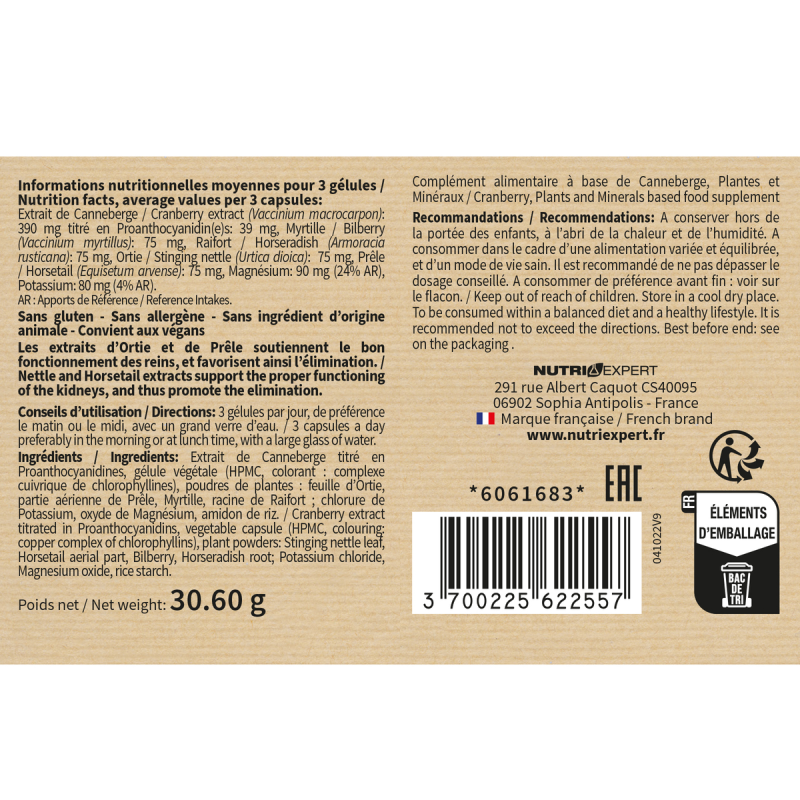 Cranberry Complex - Prévient et soulage gênes urinaires - 60 gélules Cranberry Complex - Prévient et soulage gênes urinaires - 60 gélules