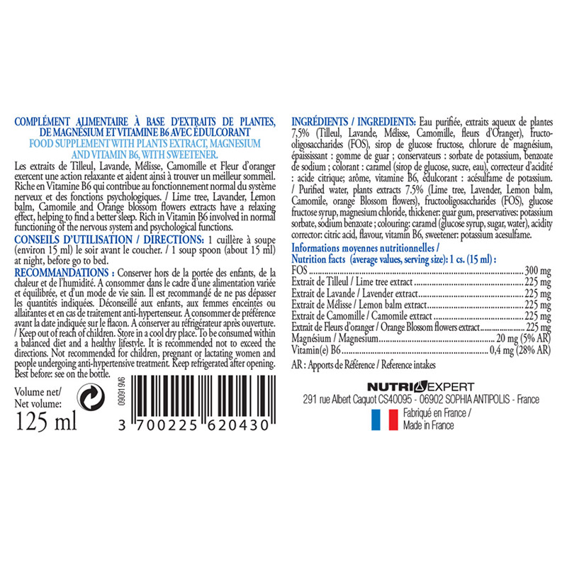 Elixir Sommeil : Sirop pour dormir adulte - Produit naturel pour dormir Elixir Sommeil : Sirop pour dormir adulte - Produit naturel pour dormir
