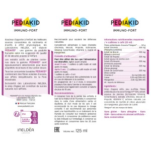 Pediakid® Immunofort - Ingrédients Pediakid® Immunofort - Ingrédients