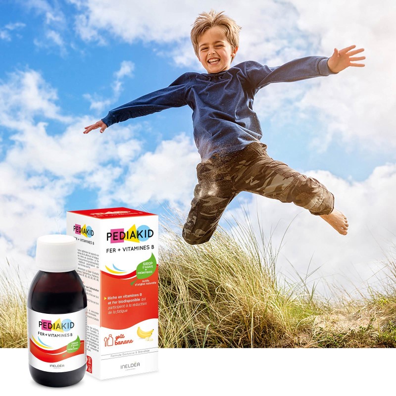 Pédiakid - Fer et Vitamines B - Aide à réduire la fatigue Pédiakid - Fer et Vitamines B - Aide à réduire la fatigue
