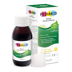 PEDIAKID® Toux Sèche & Grasse sirop 125ml : Calme la toux PEDIAKID® Toux Sèche & Grasse sirop 125ml : Calme la toux