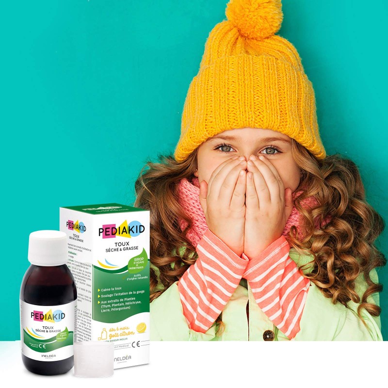PEDIAKID® Toux Sèche & Grasse sirop 125ml : Calme la toux PEDIAKID® Toux Sèche & Grasse sirop 125ml : Calme la toux