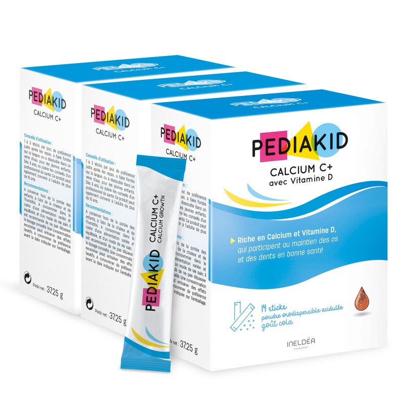 Pediakid Calcium C+ - Complément alimentaire enfant - Lot de 3 Pediakid Calcium C+ - Complément alimentaire enfant - Lot de 3