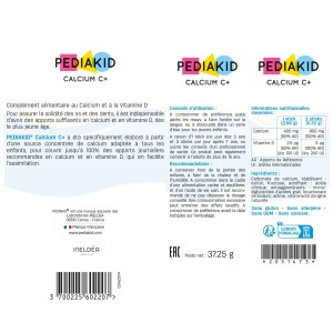 Pediakid Calcium C+ - Complément alimentaire enfant - Ingrédients Pediakid Calcium C+ - Complément alimentaire enfant - Ingrédients