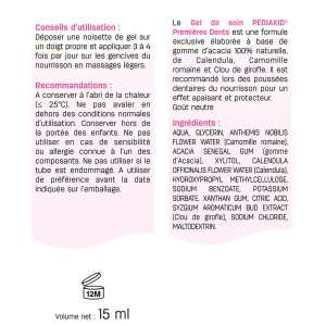 PEDIAKID® Gel de soin Premières Dents - 100% origine naturelle - 15 ml PEDIAKID® Gel de soin Premières Dents - 100% origine naturelle - 15 ml