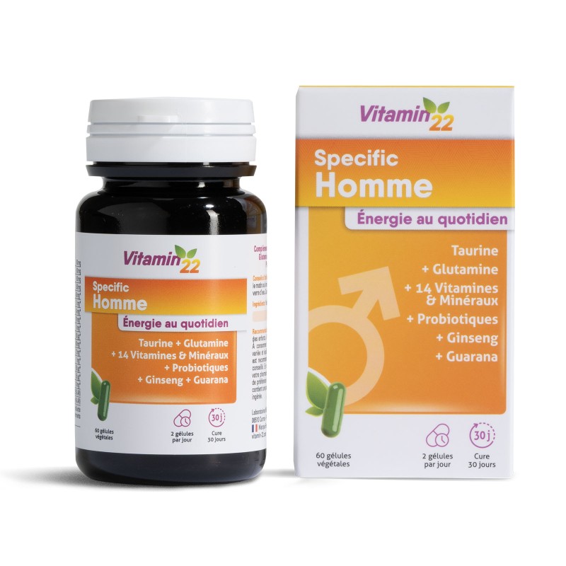 Pack VITAMIN'22 Spécifique Homme - Cure Vitamines double action Pack VITAMIN'22 Spécifique Homme - Cure Vitamines double action