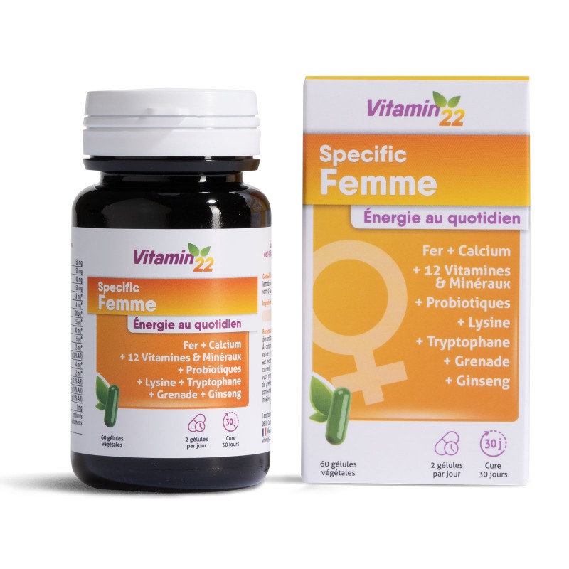 Pack VITAMIN'22 Spécifique Femme - Cure Vitamines double action Pack VITAMIN'22 Spécifique Femme - Cure Vitamines double action