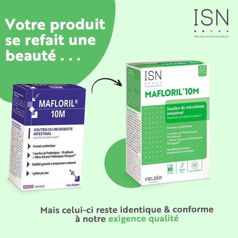 Mafloril-10M ISN - Rééquilibre flore intestinale - Ineldea Santé Naturelle Mafloril-10M ISN - Rééquilibre flore intestinale - Ineldea Santé Naturelle