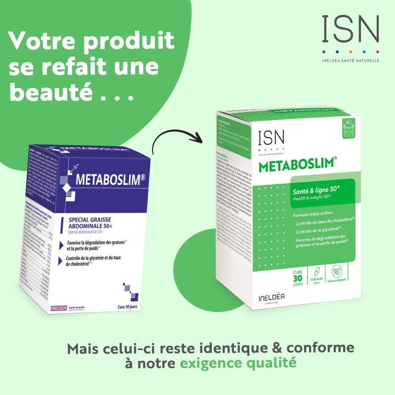 Metaboslim ISN : Garder la ligne et la santé après 50 ans ! Metaboslim ISN : Garder la ligne et la santé après 50 ans !