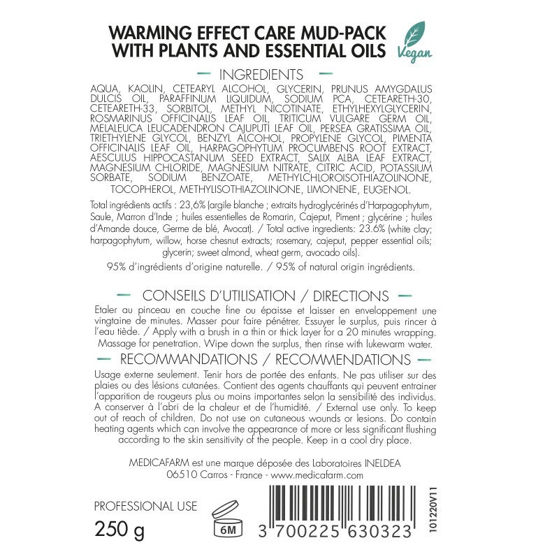 Argile de soin THERMO-K MEDICAFARM - Formule chauffante Argile de soin THERMO-K MEDICAFARM - Formule chauffante