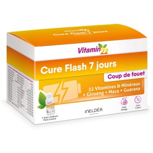 Vitamin'22 Cure Flash 7 jours - Vitamines + Minéraux + Oligo-éléments Vitamin'22 Cure Flash 7 jours - Vitamines + Minéraux + Oligo-éléments