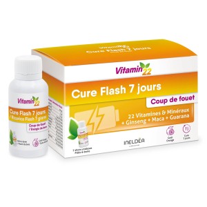 Vitamin'22 Cure Flash 7 jours - Vitamines + Minéraux + Oligo-éléments Vitamin'22 Cure Flash 7 jours - Vitamines + Minéraux + Oligo-éléments