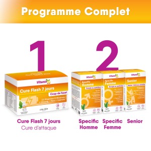 Vitamin'22 Cure Flash 7 jours - Vitamines + Minéraux + Oligo-éléments Vitamin'22 Cure Flash 7 jours - Vitamines + Minéraux + Oligo-éléments