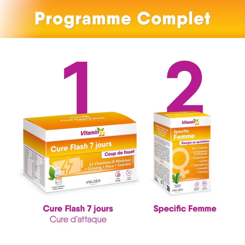 Vitamin'22 Specific Femme - Cure Vitamines pour Femme - 60 gélules Vitamin'22 Specific Femme - Cure Vitamines pour Femme - 60 gélules
