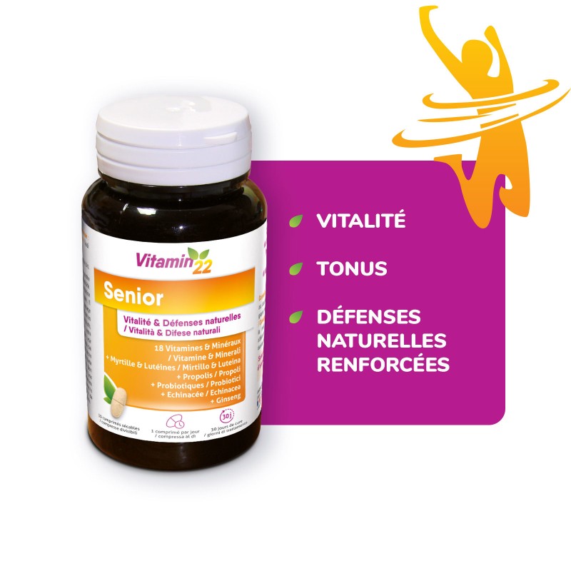 Vitamin'22 Senior - Tonus Vitalité & Défenses naturelles