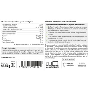 Fat & Sugar Limit STC Nutrition - Bloqueur de calories - 90 gélules Fat & Sugar Limit STC Nutrition - Bloqueur de calories - 90 gélules