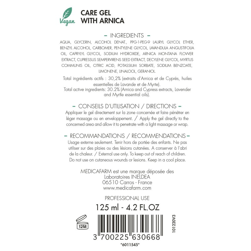 Gel de soin Trauma-K effet froid Medicafarm Gel de soin Trauma-K effet froid Medicafarm