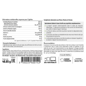 Fat & Sugar Limit STC Nutrition - Bloqueur de calories - 90 gélules Fat & Sugar Limit STC Nutrition - Bloqueur de calories - 90 gélules