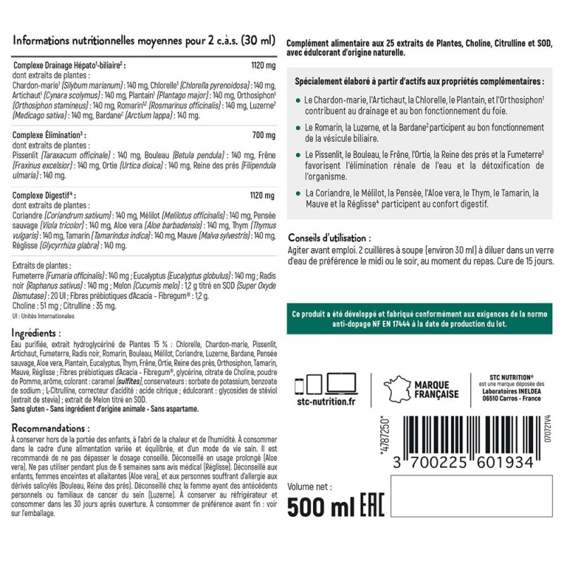 Natural Detox STC Nutrition - Drainage et élimination des toxines. Natural Detox STC Nutrition - Drainage et élimination des toxines.